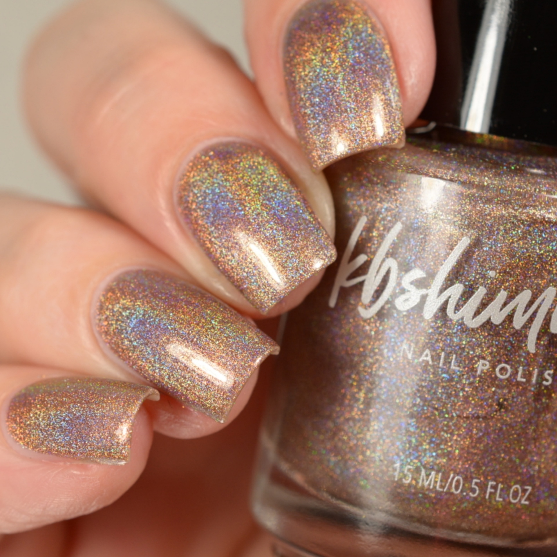 Rise & Light Brown Linear Holographic Polish